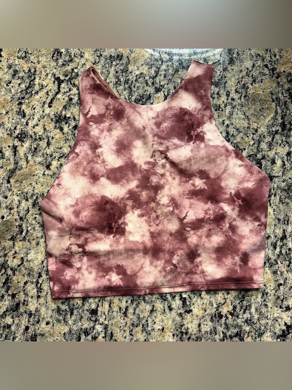 Athleta Conscious Crop Tie-Dye Cropped Athletic Top Pink XS
